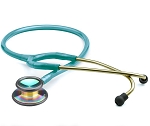 ADC Adscope® 603 Clinician Stethoscope, Iridescent Metallic Chestpiece, Caribbean Blue Tubing, #603IMCA